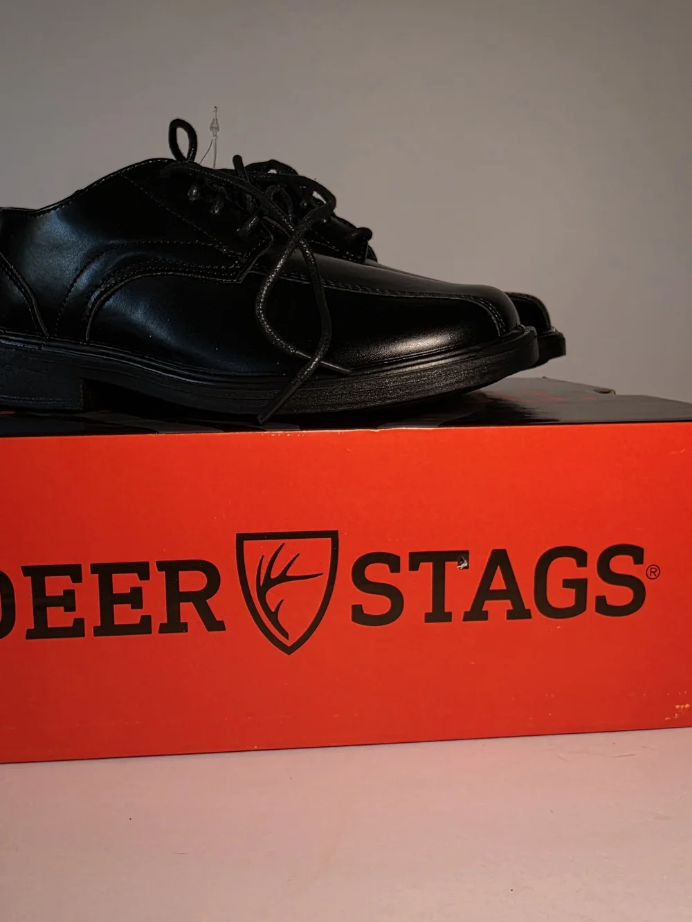 NWT Deer Stags formal Black Kids Lace-Up Dress Shoes Size 12 Toddler